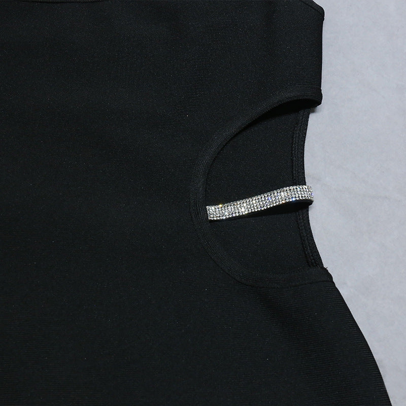 Diamond Slit Bodycon Dress fashionnsio