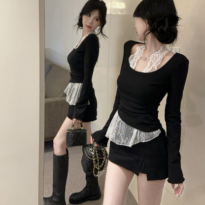 Lace Long Sleeve Top
