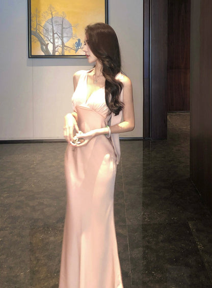 Blush Mermaid Evening Gown - Fashionnsio