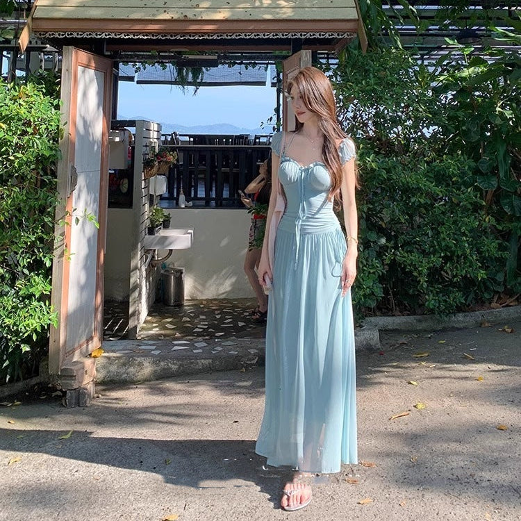 Waist Slimming Layered Maxi Dress - Fashionnsio