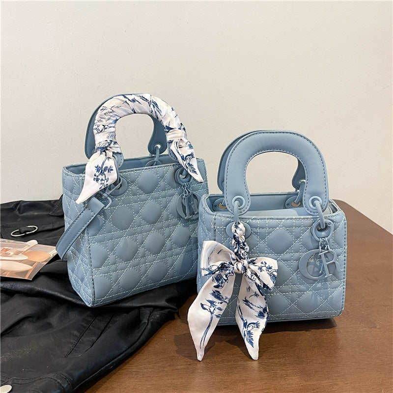 Lady Dior Style Handbags With Silk Scarf fashionnsio