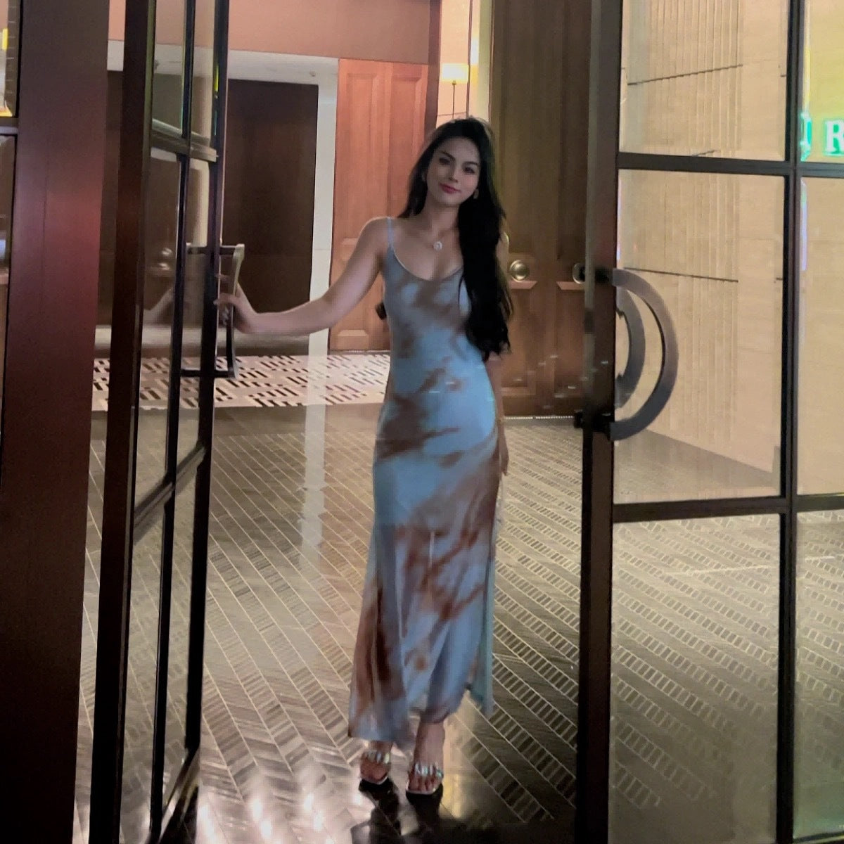 Long Bodycon Dress With Cardigan - Fashionnsio