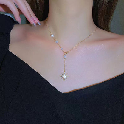 Pearl Asterism Pendant Necklace fashionnsio