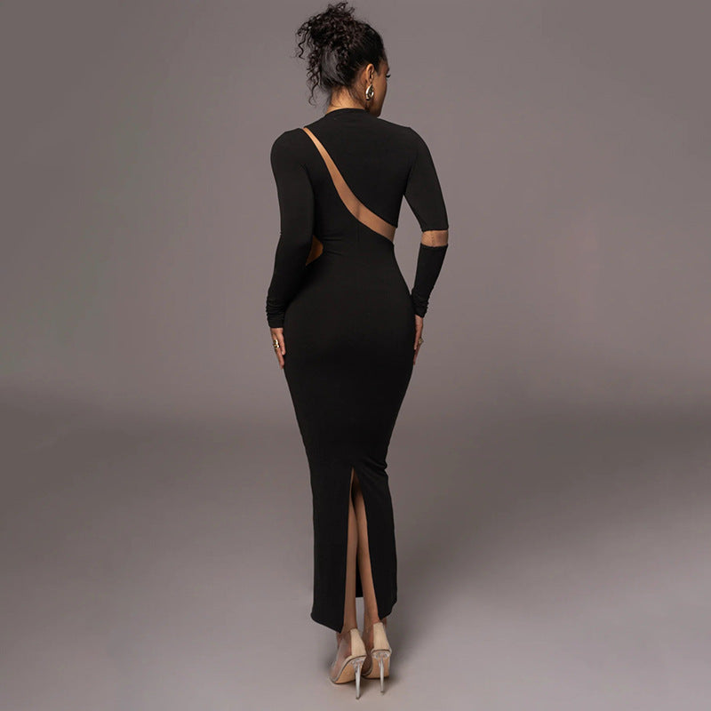 Mesh Cut Out Bodycon Dress fashionnsio