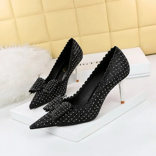 Diamond Studded Princess Heels fashionnsio