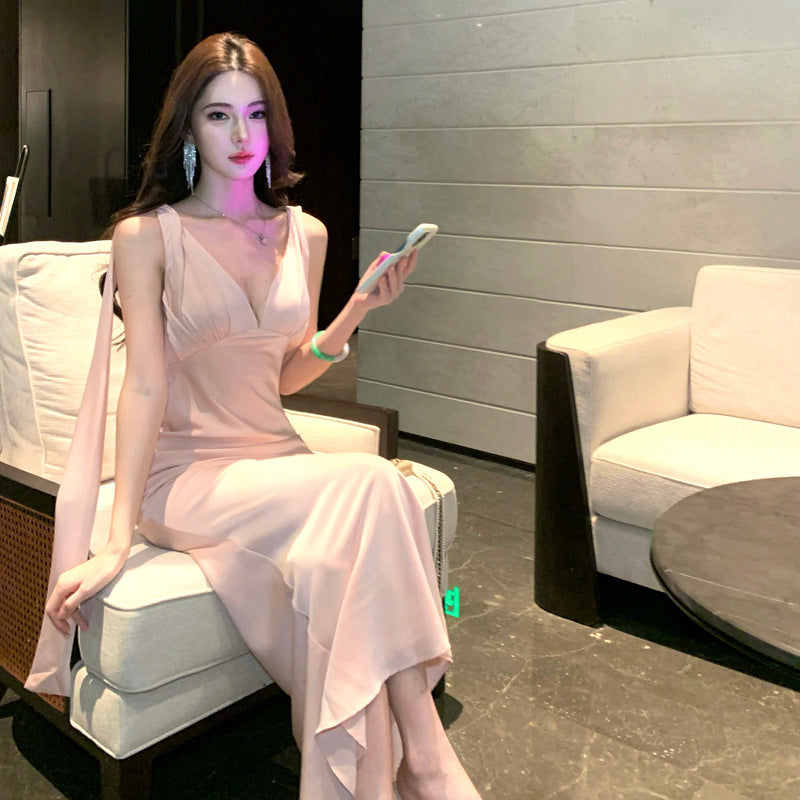 Blush Mermaid Evening Gown - Fashionnsio