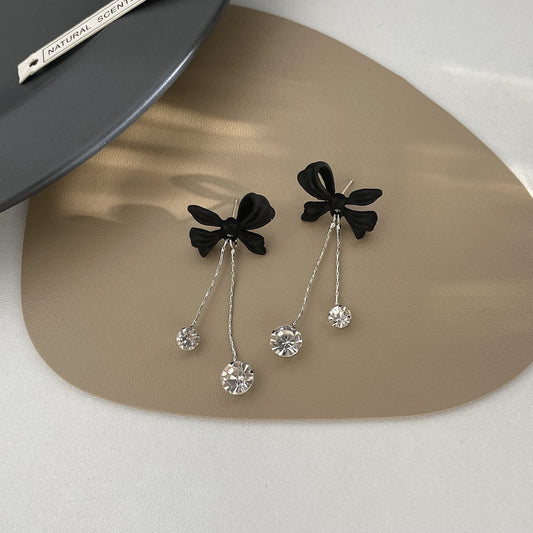 Bow Diamond Drop  Earrings fashionnsio