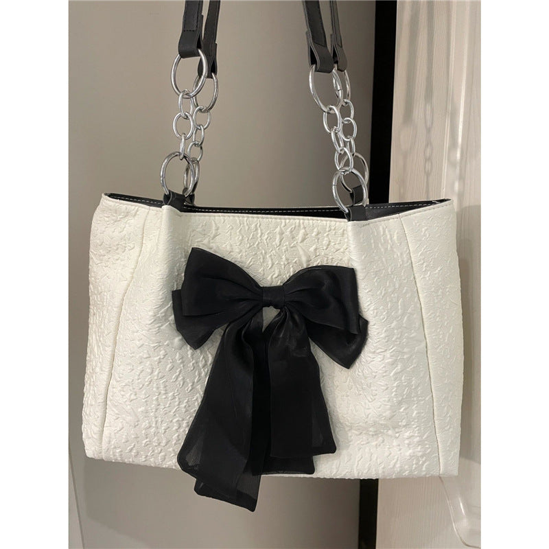 Bow Tote Large Shoulder Bag