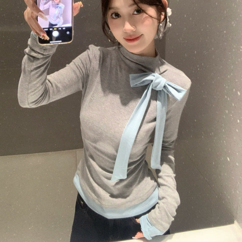 Bow Knot Long Sleeve Top